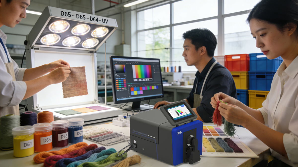 A Color Spectrophotometer for textile Color Analysis