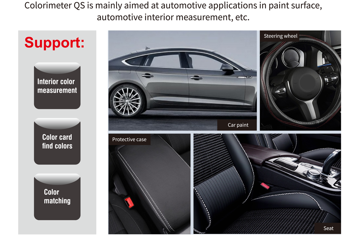 Colorimeter QS for car color measurement Portable 3nh car paint colorimeter for auto body repair color matching